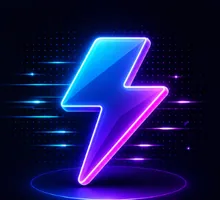 Instant digital delivery lightning icon