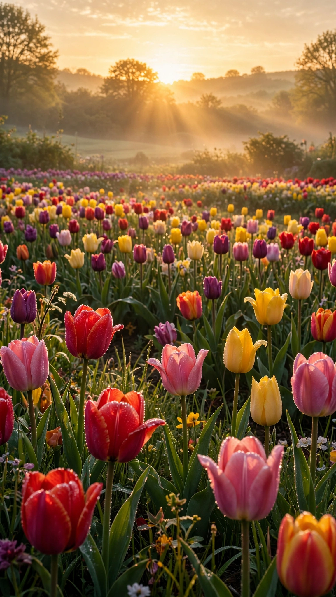 Tulip Garden Sunrise