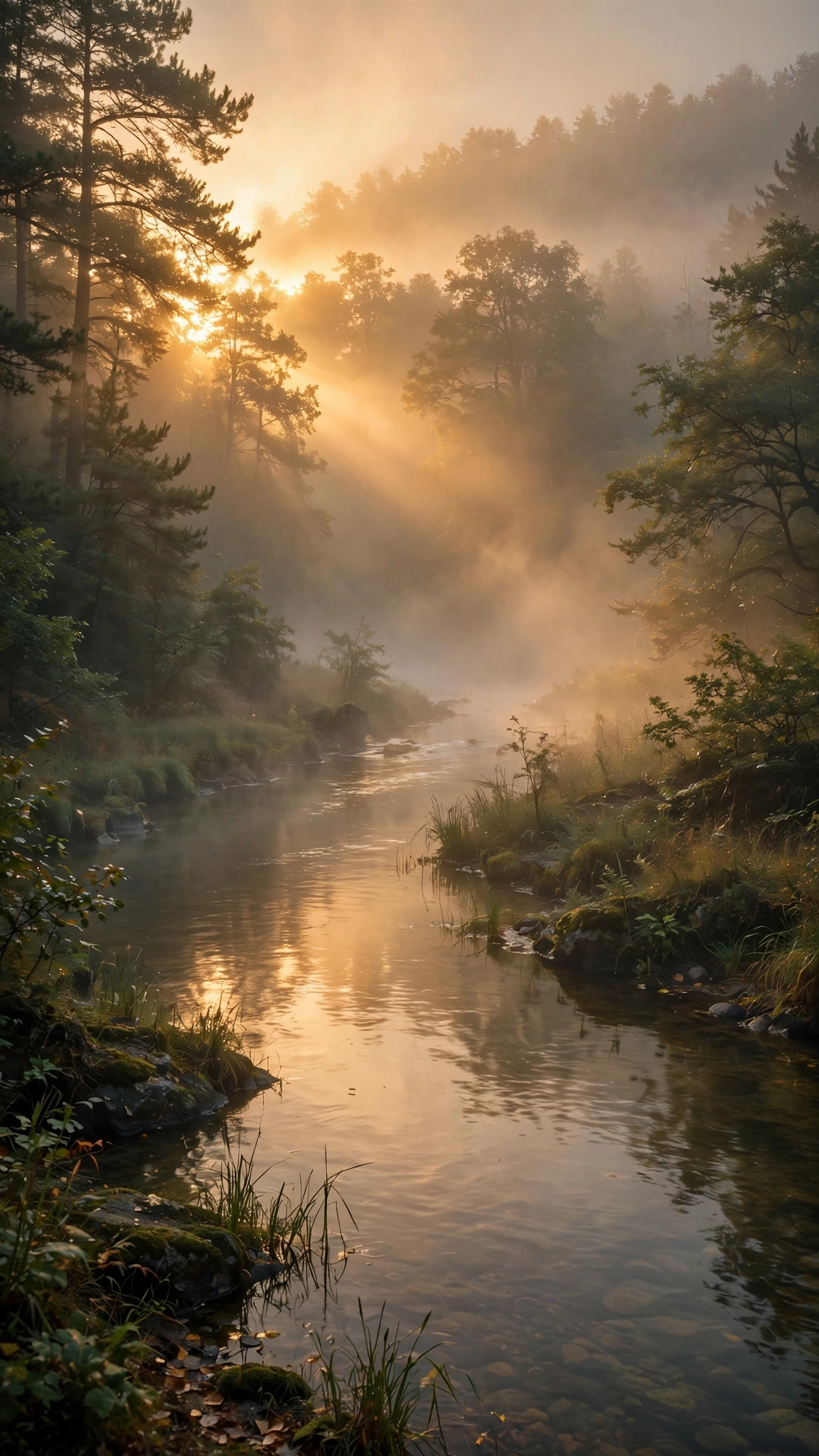 Foggy River Sunrise