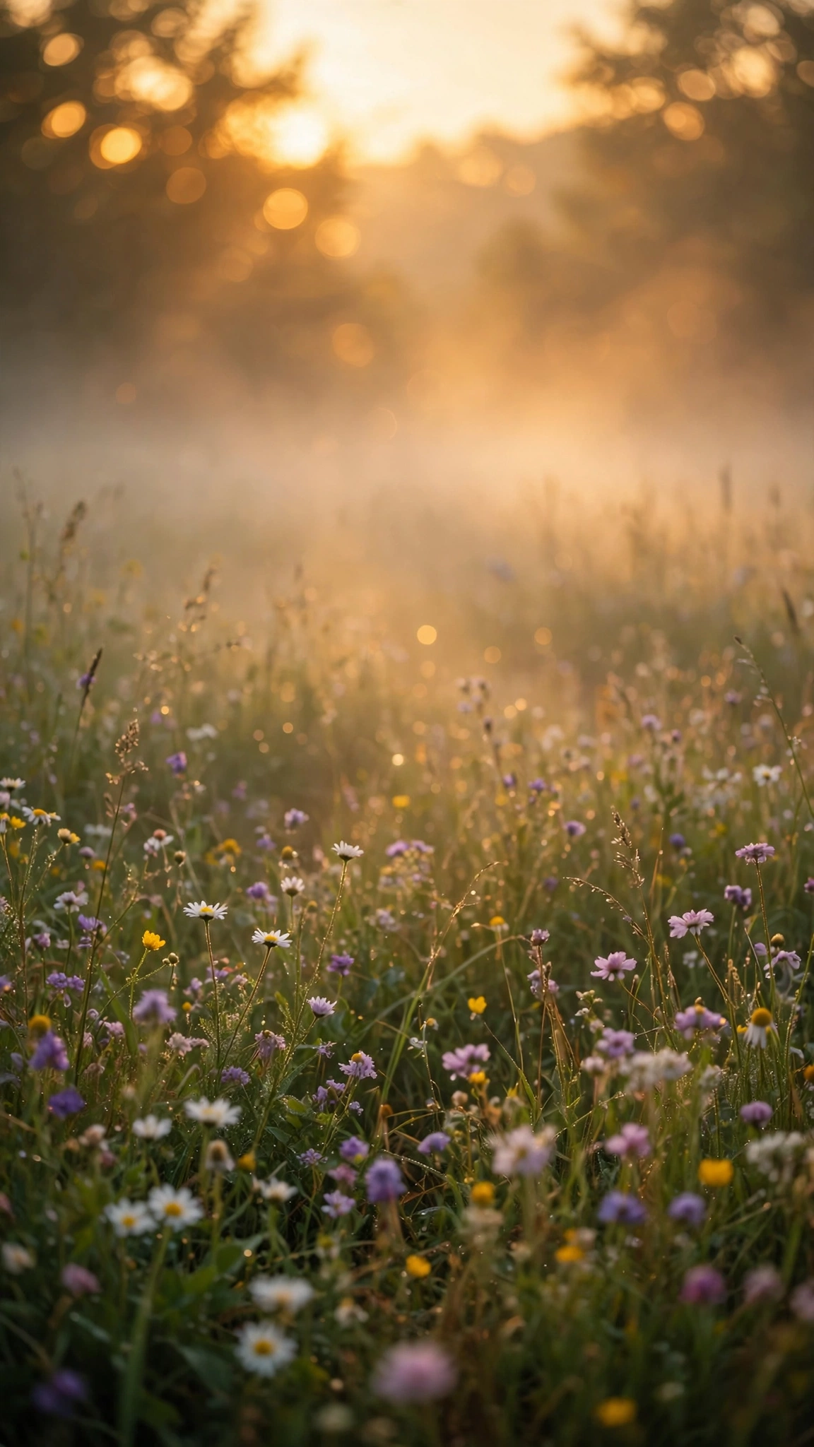 Misty Meadow Sunrise