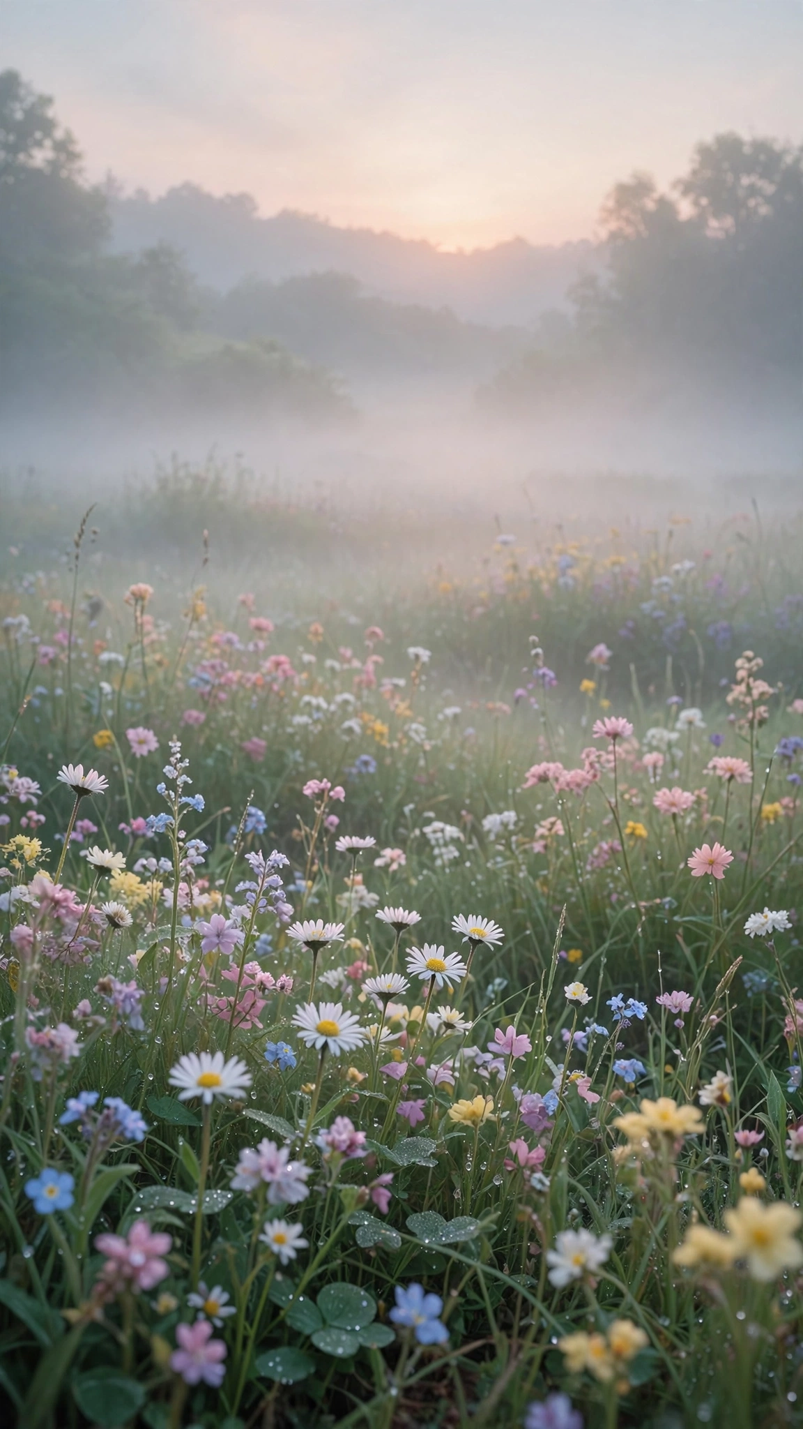 Foggy Meadow Dawn
