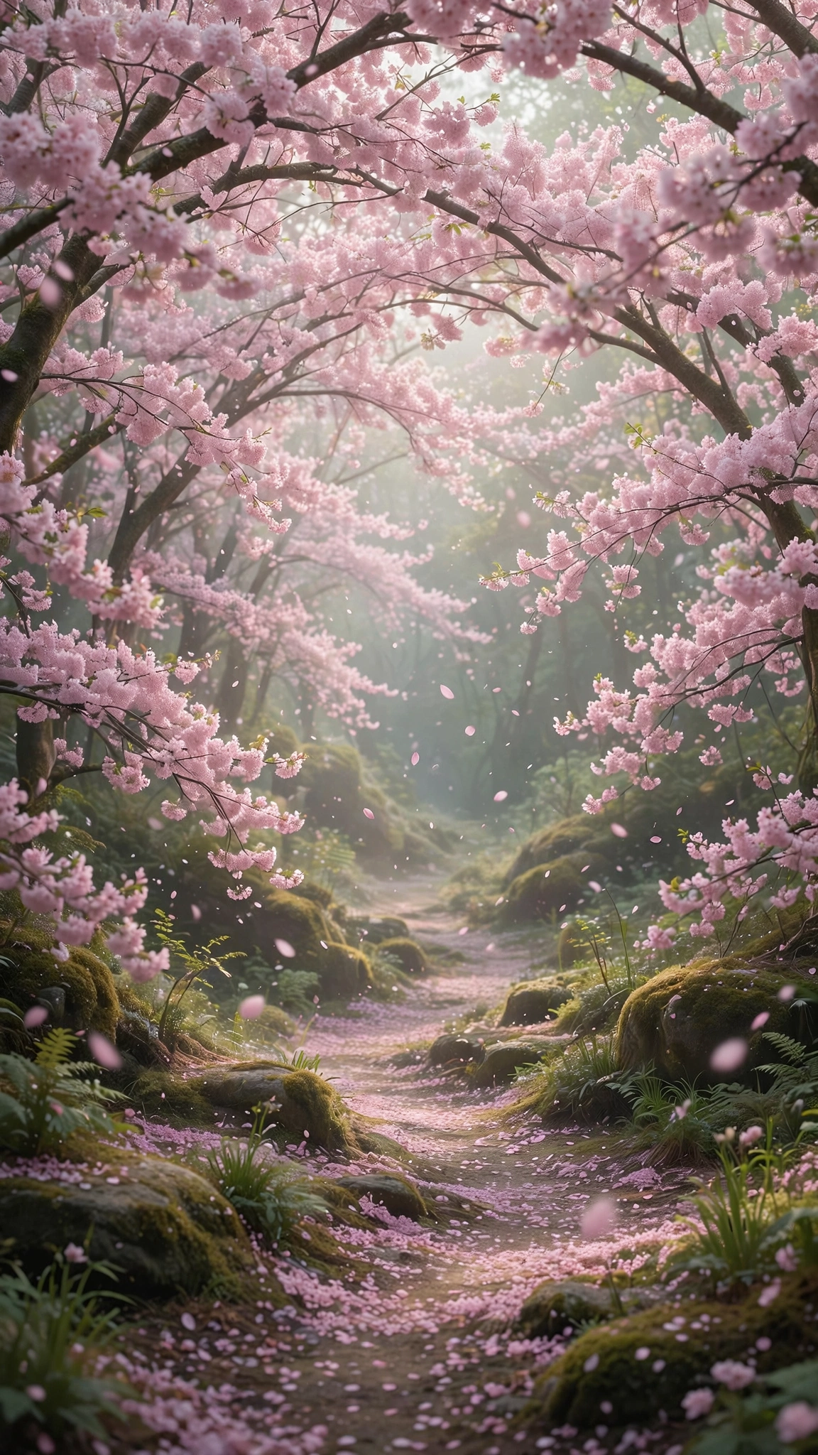 Cherry Blossom Tunnel Path