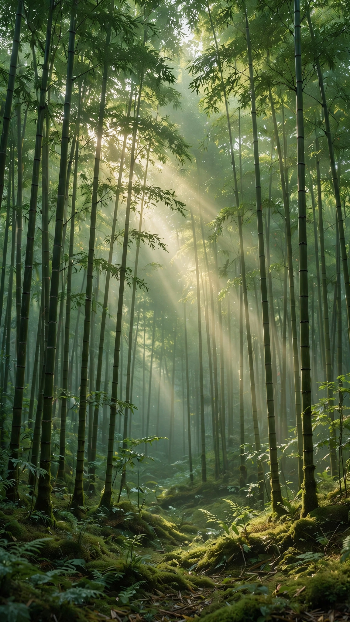 Misty Bamboo Sunrays