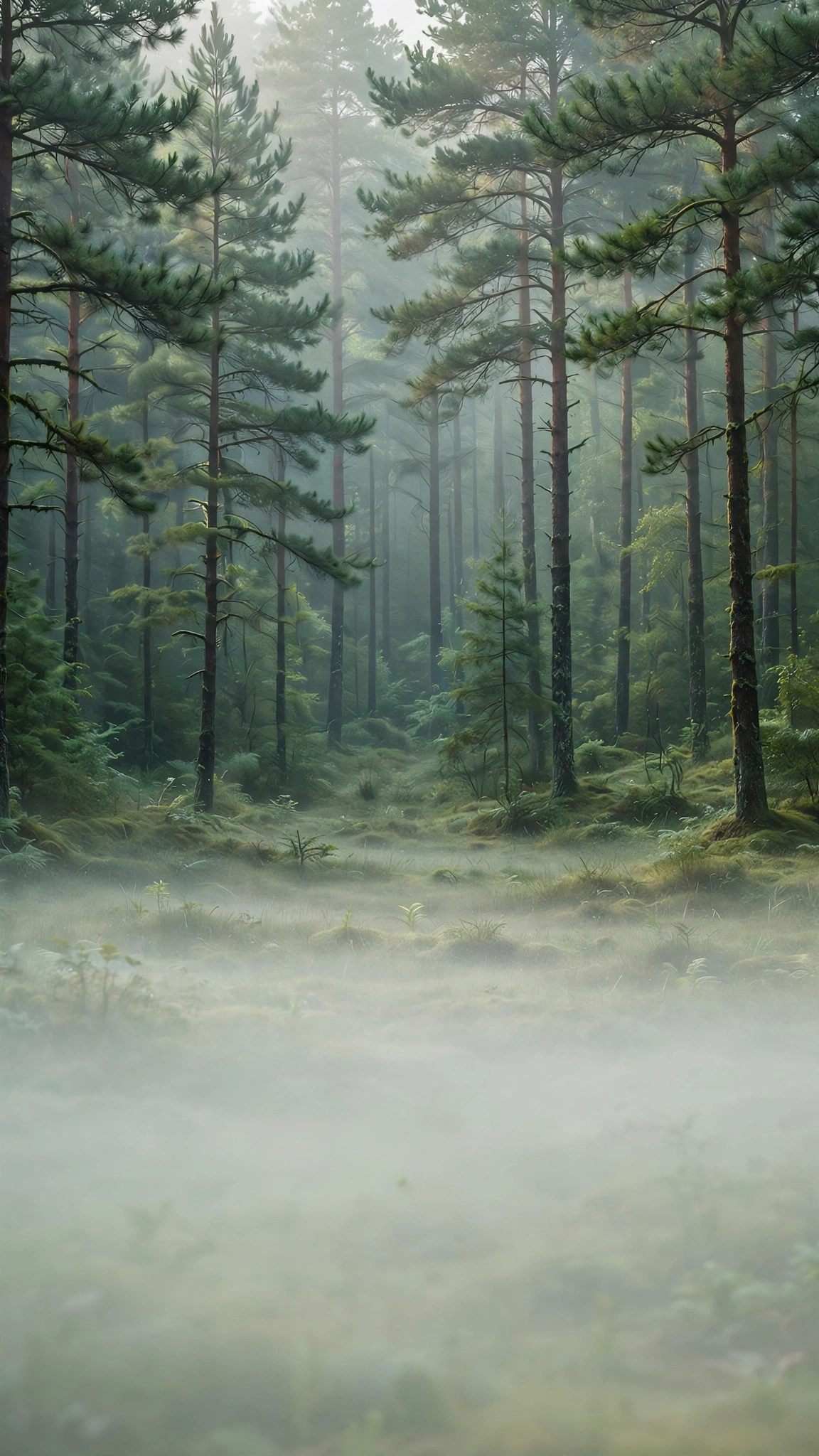 Misty Pine Forest