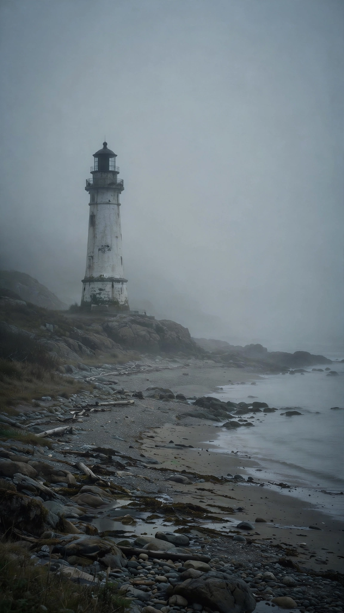 Lighthouse Fog Shore
