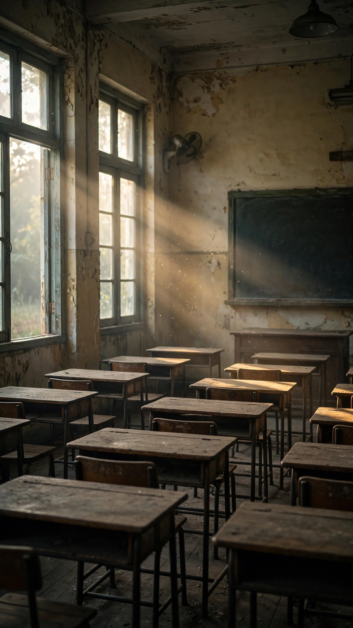 Empty Classroom Sunbeams