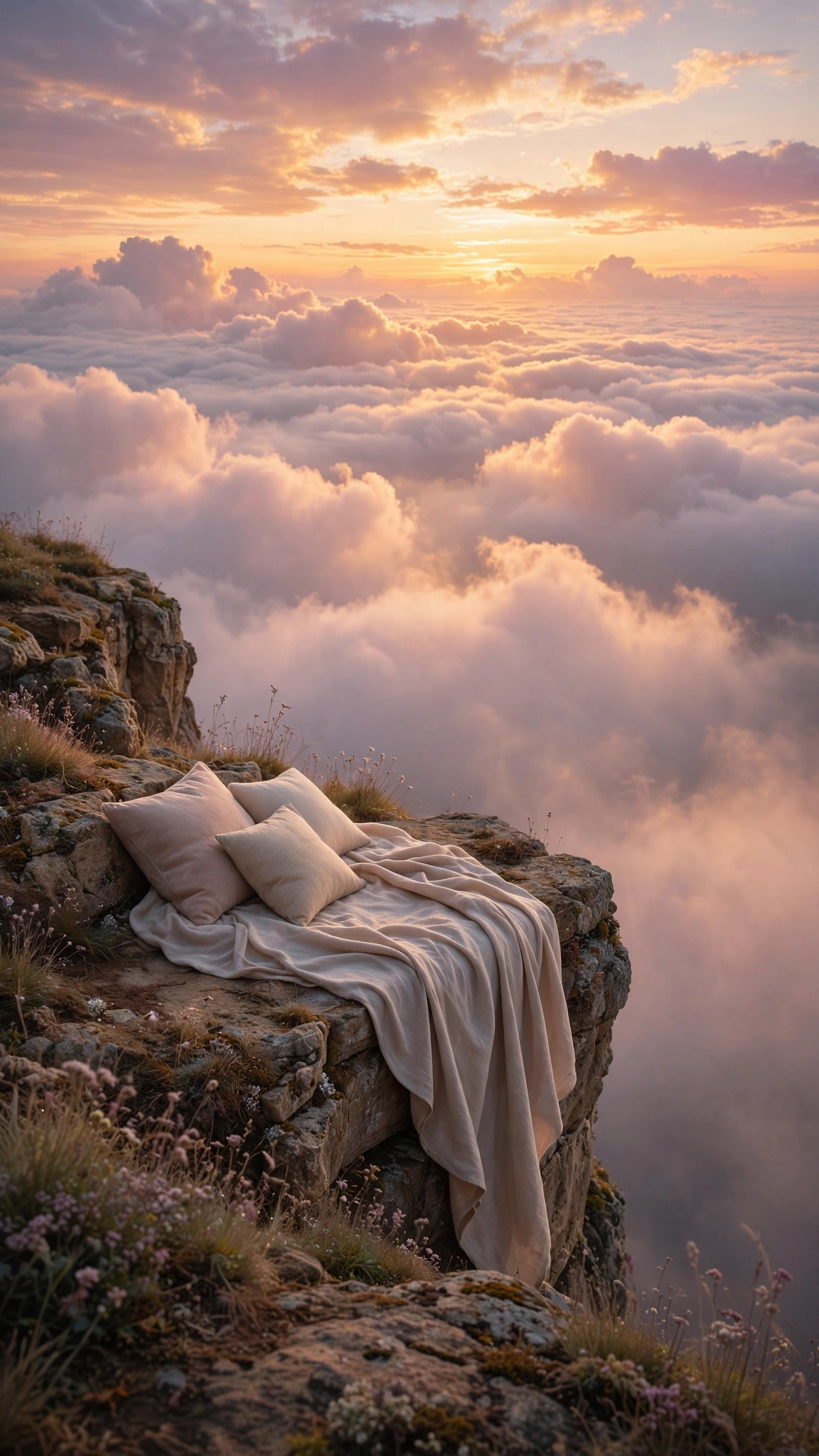 Cliff Clouds Sunset