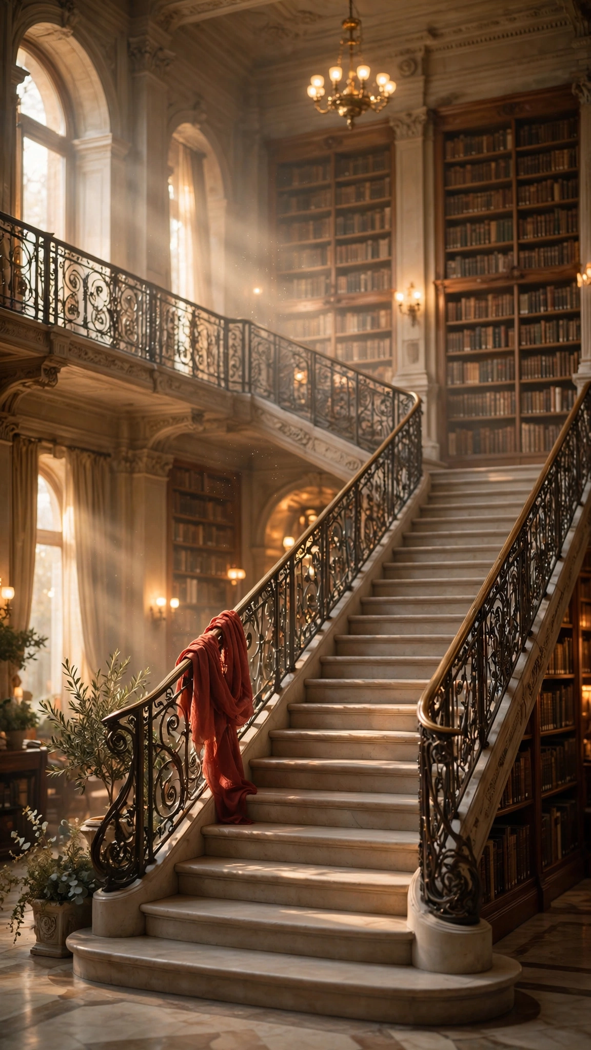 Grand Library Staircase