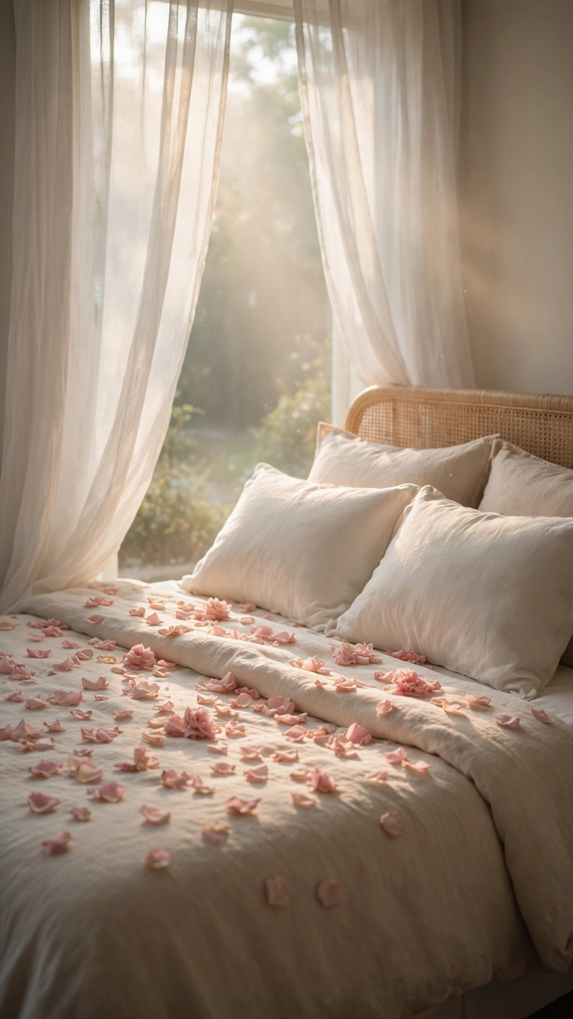 Rose Petal Bed Morning Light