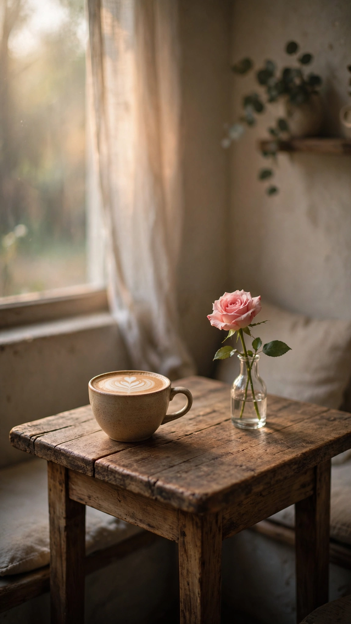 Empty Cafe Corner Table