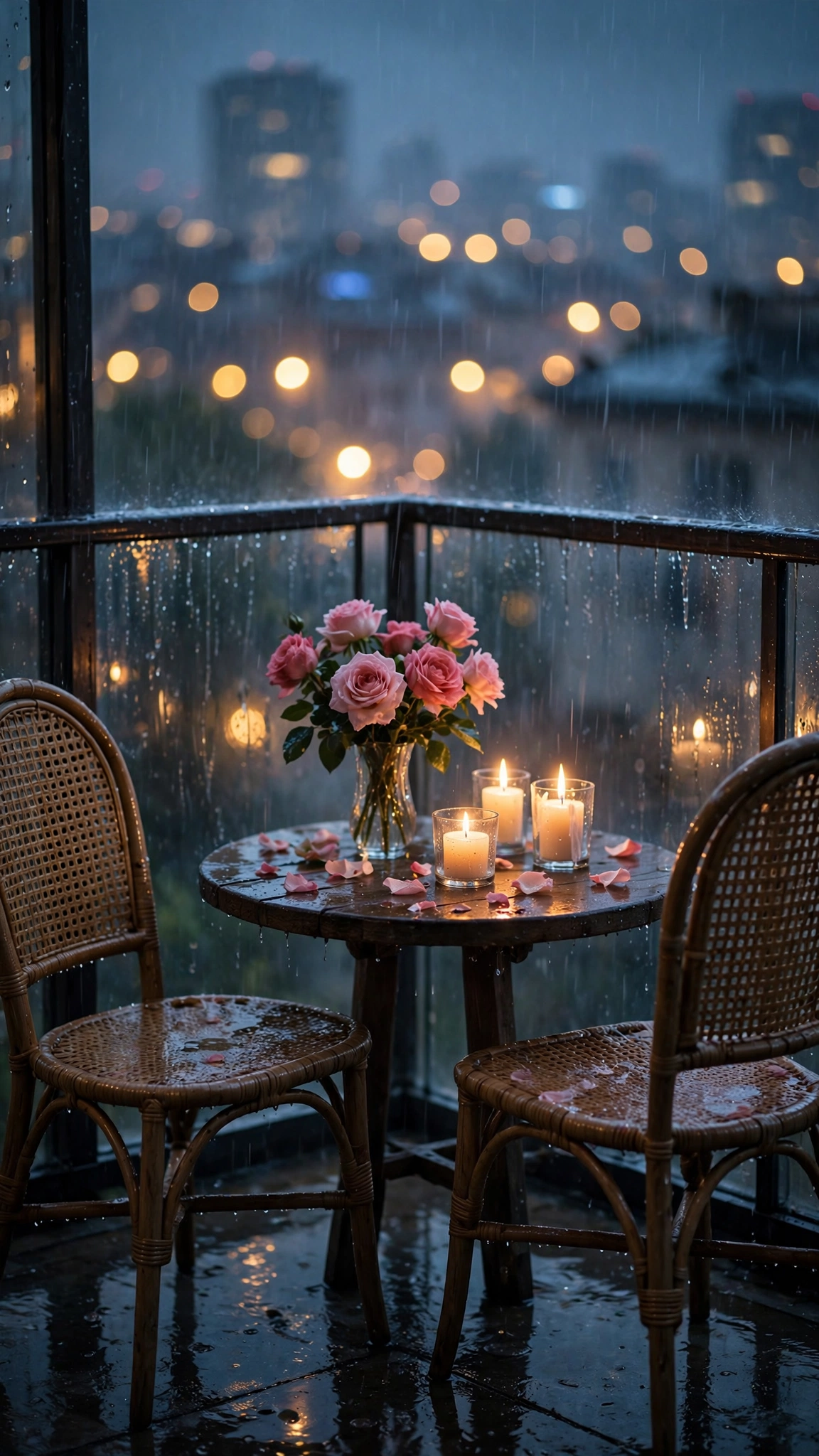 Rainy Balcony Table