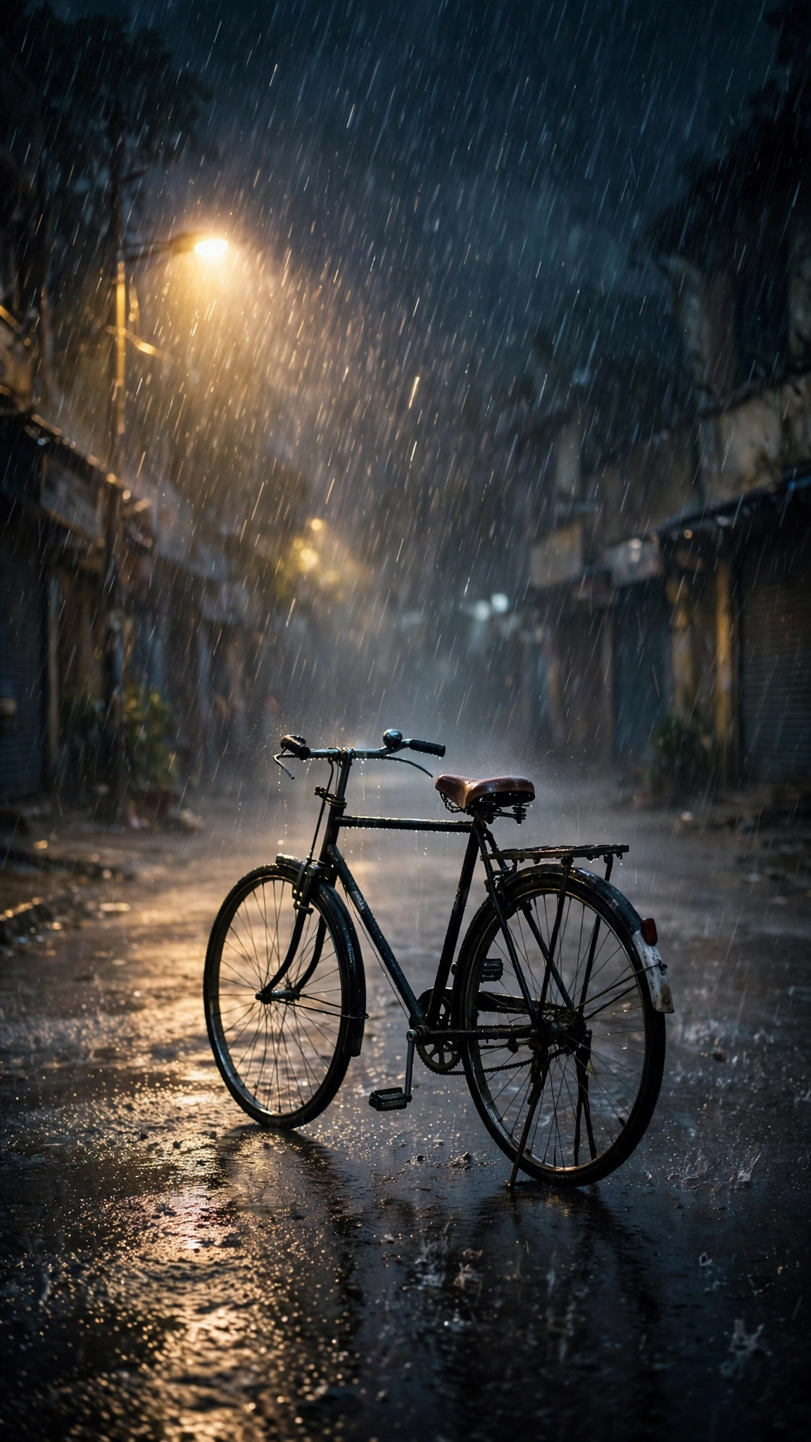 Rainy Bicycle Night