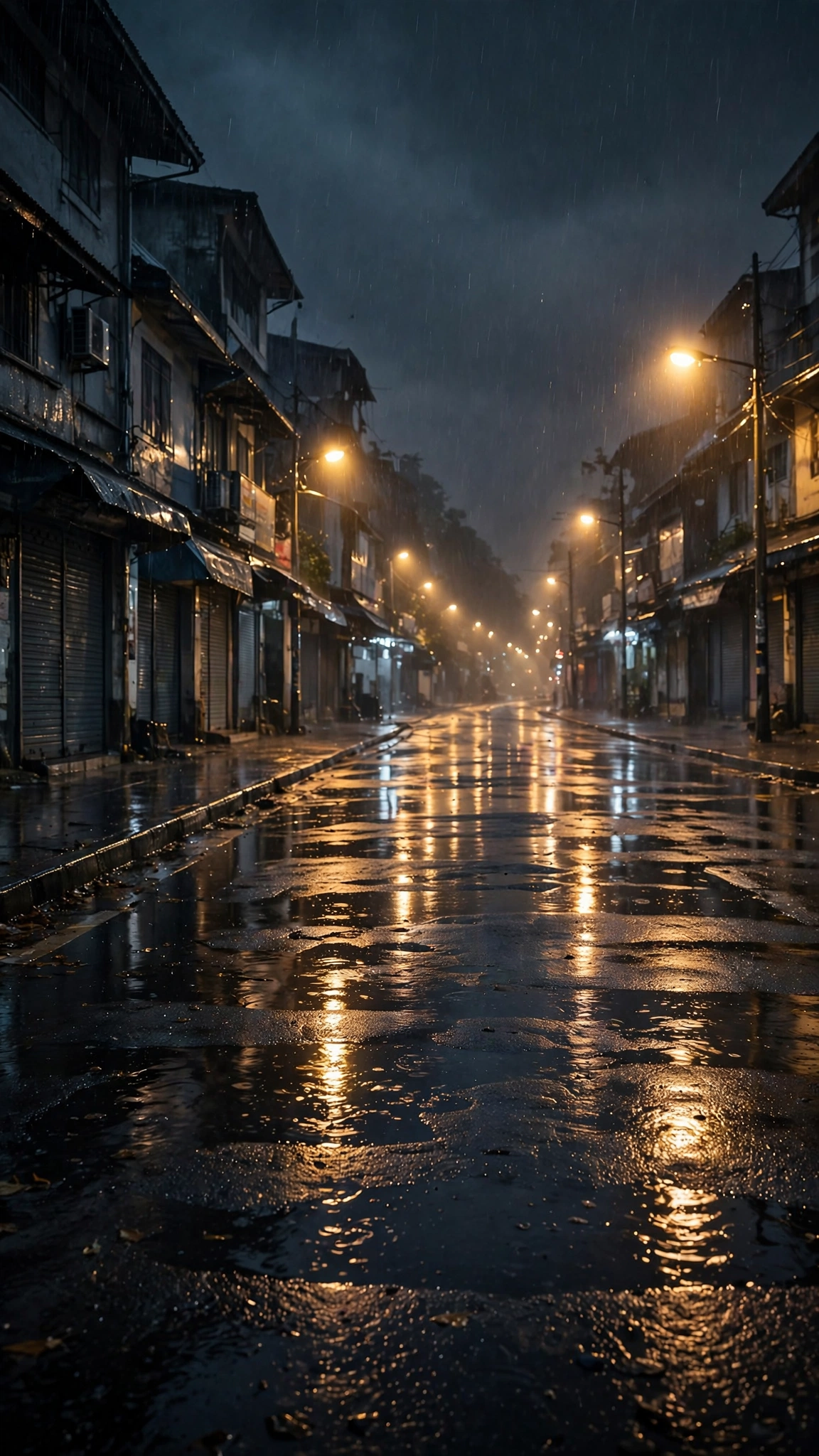 Rainy Street Night