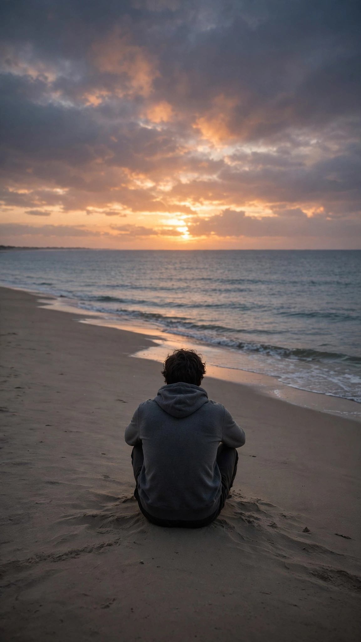 Solitary Beach Sunset