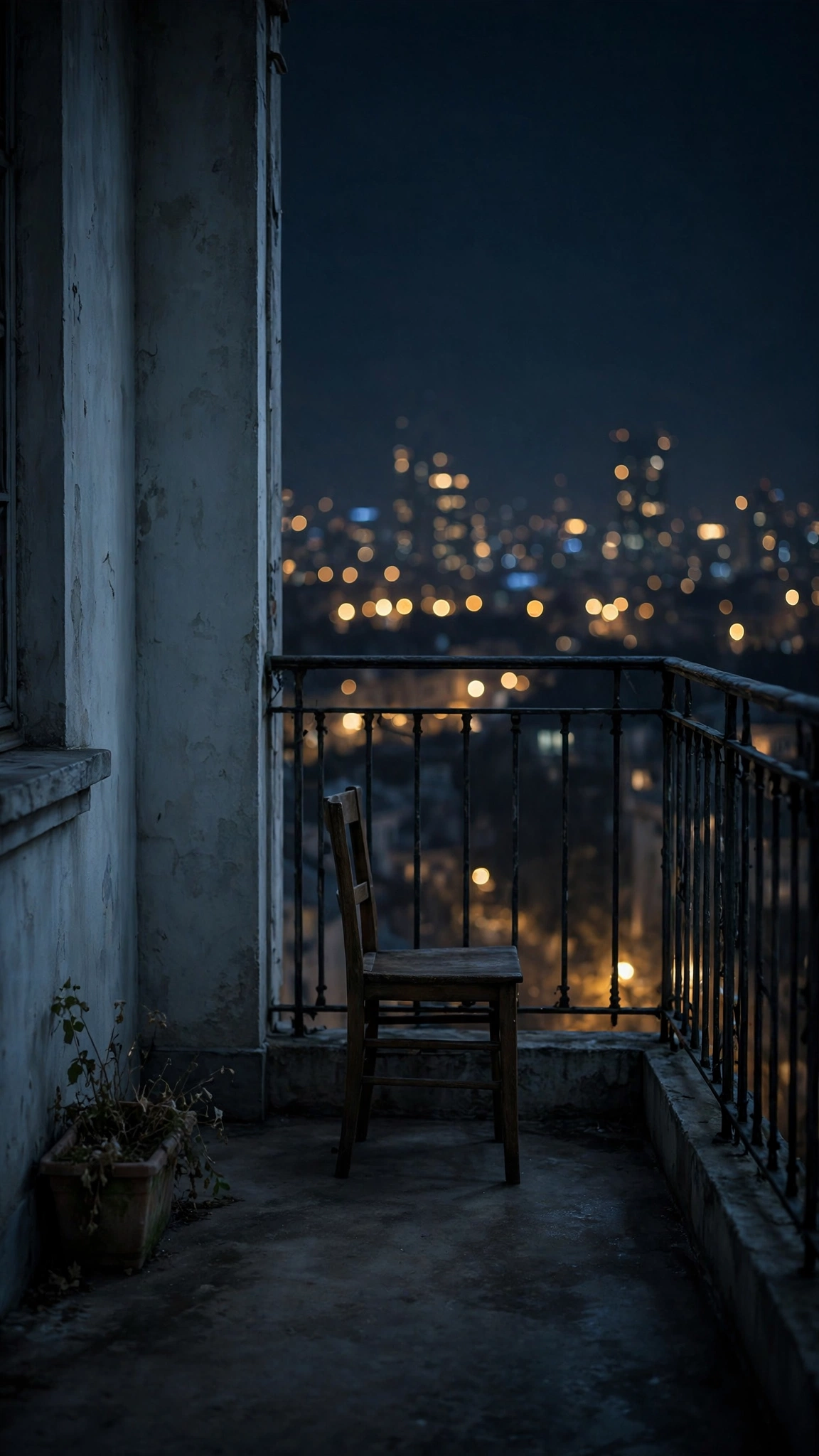Lonely Balcony Night