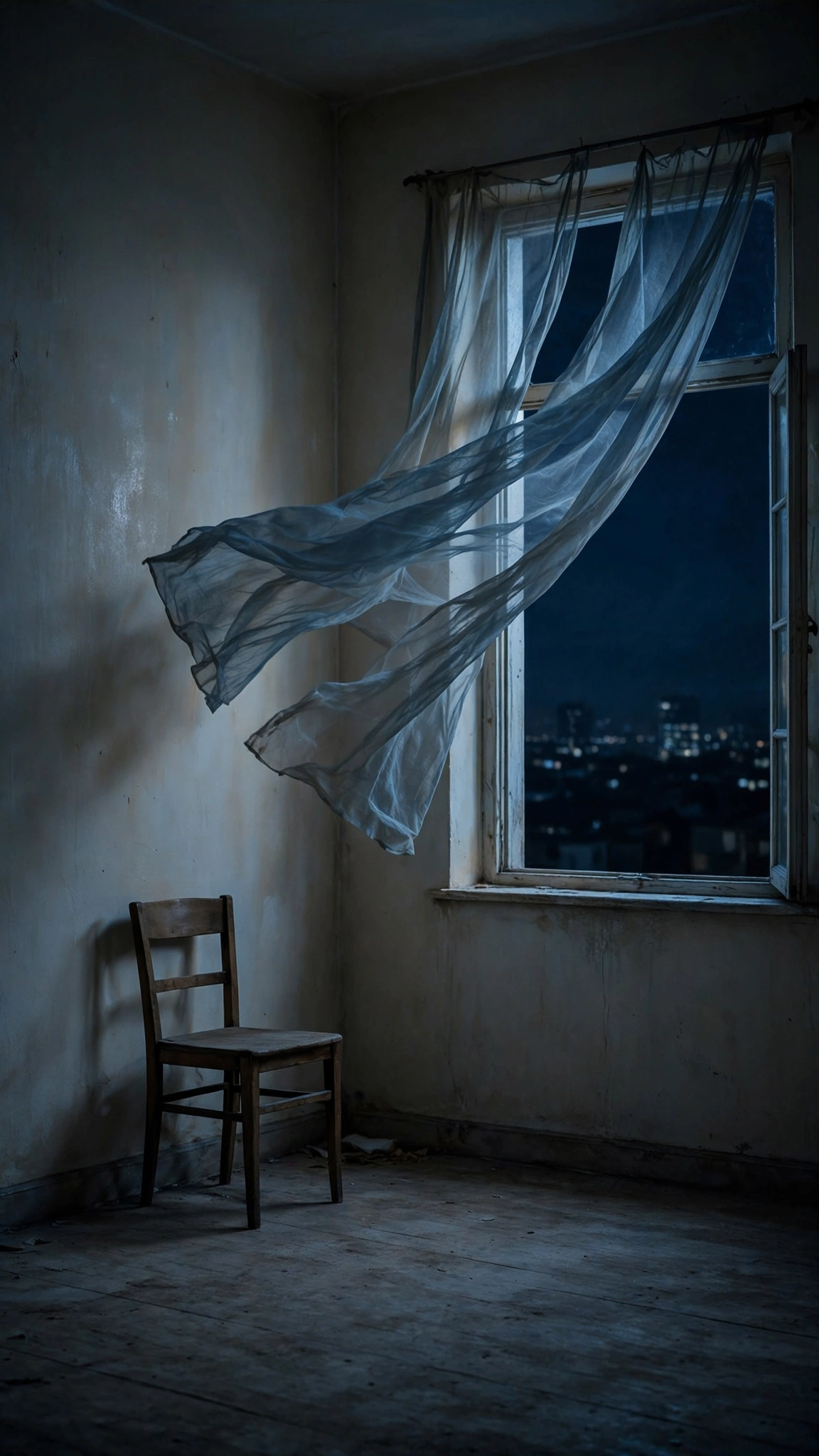 Moonlit Empty Room