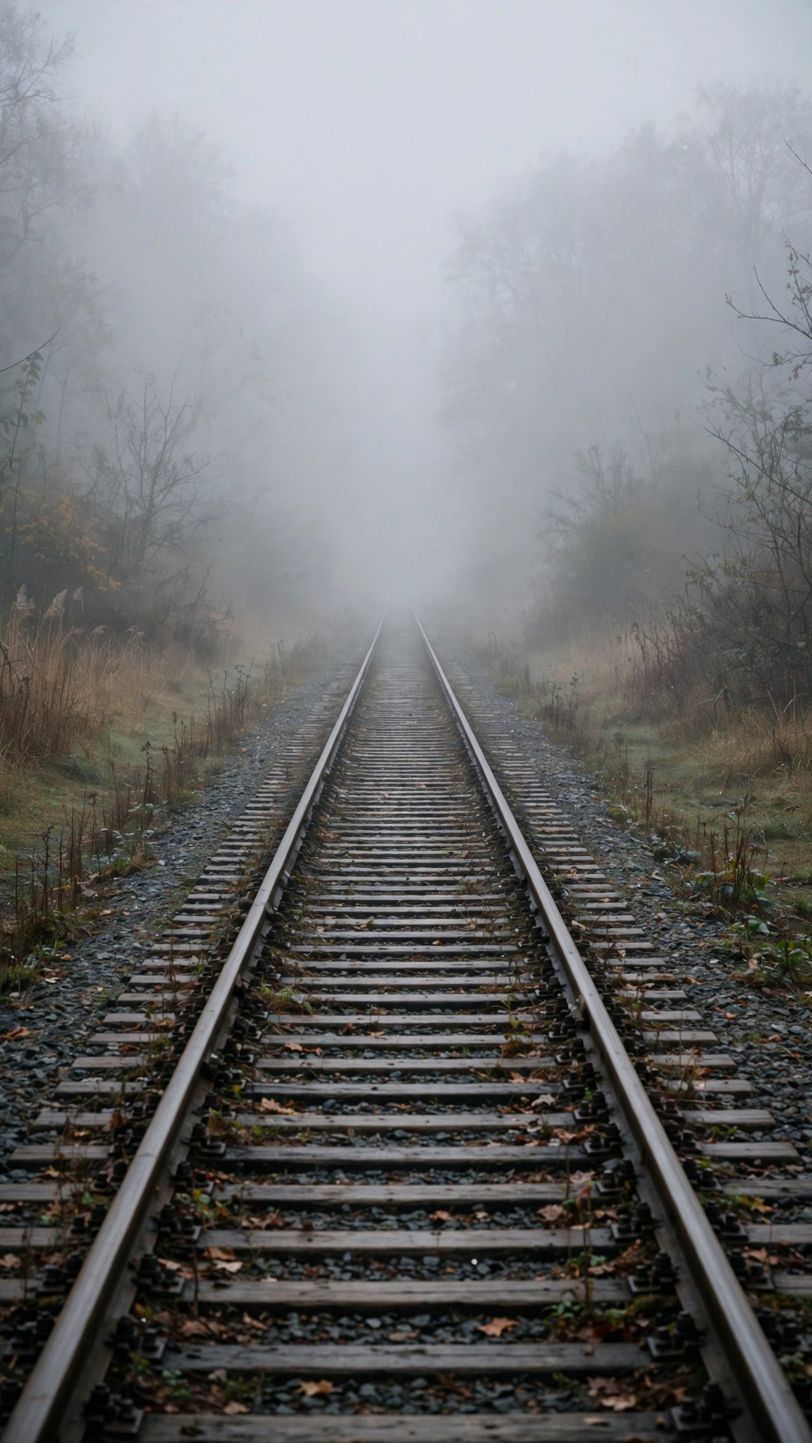 Foggy Railway Track