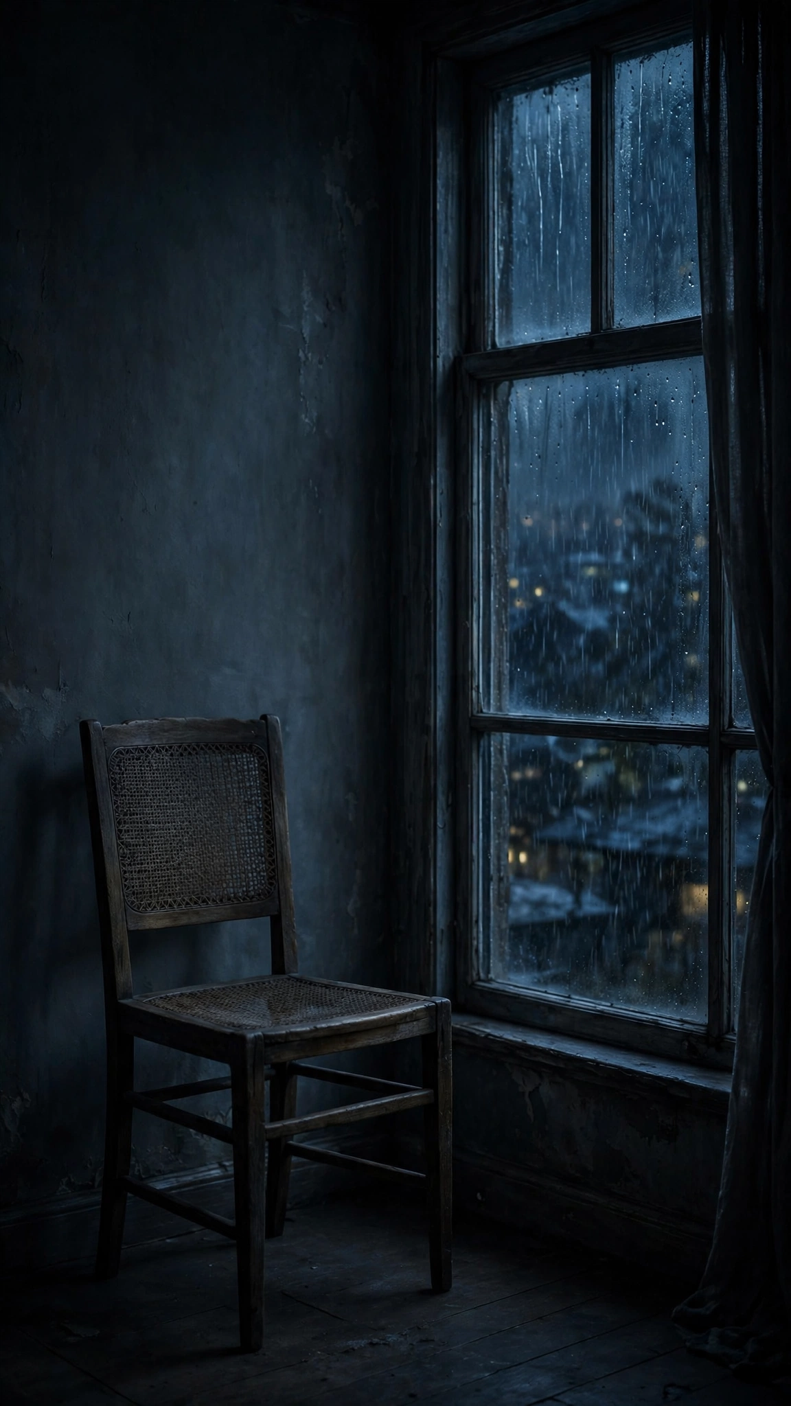 Lonely Chair Rainy Window