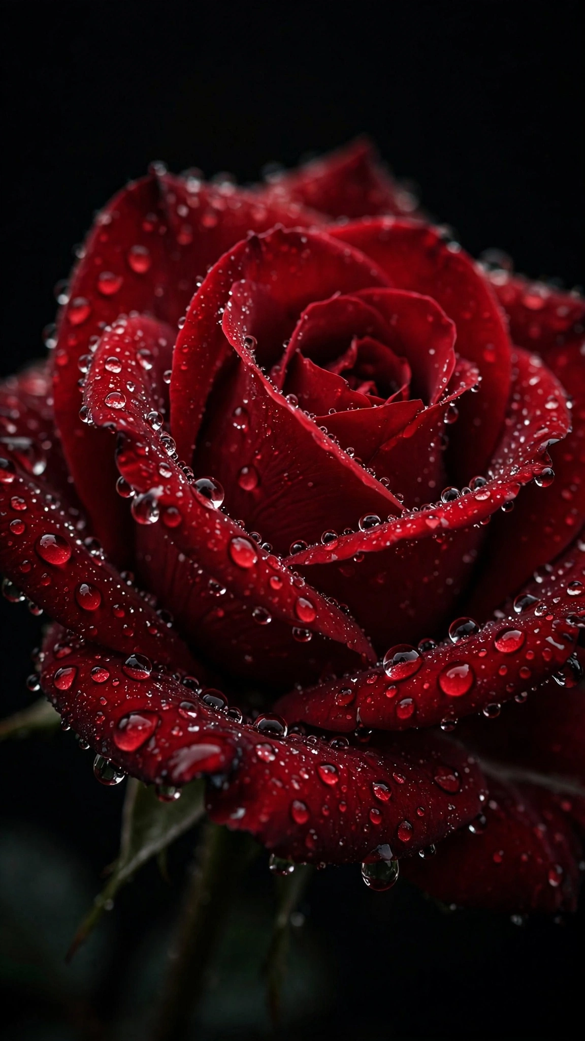 Red Rose Raindrops 1