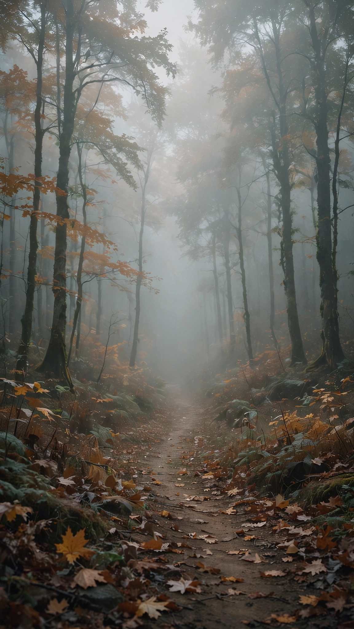 Misty Autumn Path